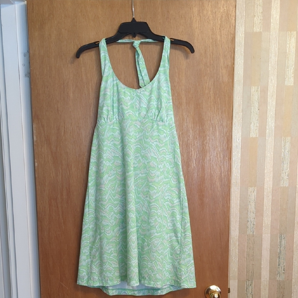 Columbia Light Green Backless Dress